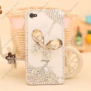  3D butterfly Bling Crystal clear rhinestone Case Cover for 