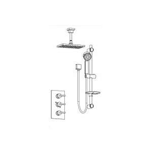   Brass Belmondo Shower Kit with Cross Handle 07691 BN