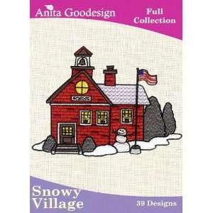 Anita Goodesign Embroidery Designs Cd Snowy Village Arts 