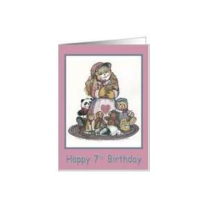  7th Birthday   Girl with animals Card Toys & Games