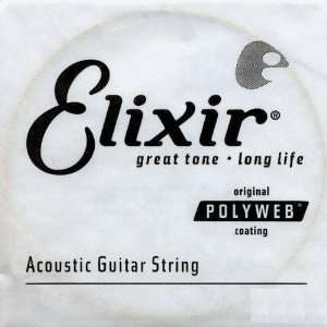  Elixir Strings Acoustic Guitar String POLYWEB Coating .035 