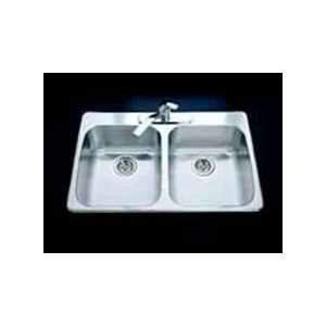  Kindred Kitchen Sink   2 Bowl Crown Platinum D2233/80ML/4E 