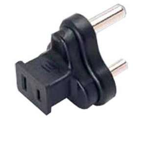 BS546/SABS164 South Africa/India 3 prong plug to NEMA 1 15R 2 p. USA 