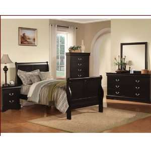  Acme Furniture Bedroom Set Louis Philippe in Black 