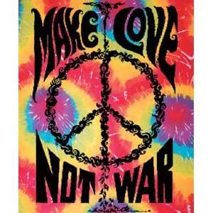  Make Love, Not War ~ Tie Dye Tapestry ~ Approx 40 X 45 