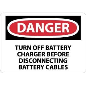 D619RB   Danger, Turn Off Battery Charger Before Disconnecting Battery 