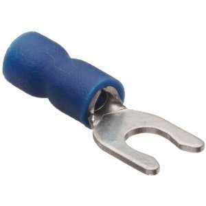 Morris Products 11710 Locking Spade Terminal, Vinyl Insulated, Blue 