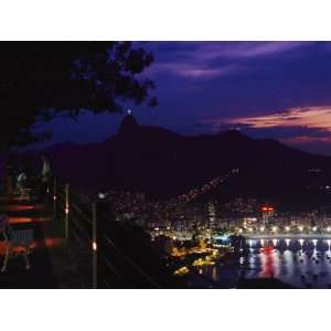 Night View of Rio De Janeiro from an Overlook on Sugar Loaf Mountain 