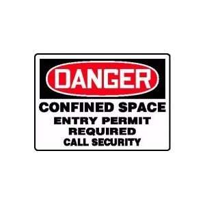   PERMIT REQUIRED CALL SECURITY 10 x 14 Plastic Sign