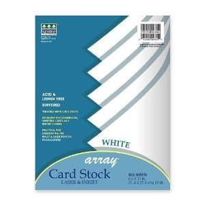  Array Card Stock, 65 lb, White, Letter, 100 Sheets/Pack 