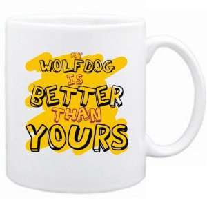  New  My Wolfdog Is Better Than You   Mug Dog