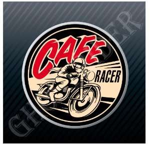 Cafe Racer Motorcycle Bike Bikers UK Rockers Vintage Racing Sticker 
