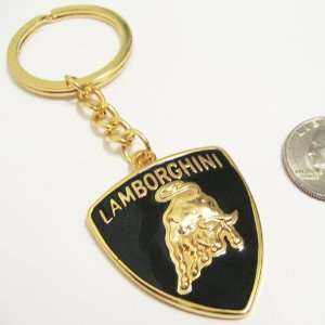  Lamborghini Bull Logo Gold tone Three dimensional Keychain 