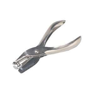  Single Hole Punch, 1/4 Hole, Receptacle for Chips, Silver 