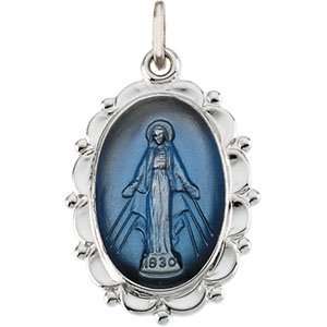   21.00X15.00 mm Miraculous Medal W 18 Inch Chain CleverEve Jewelry