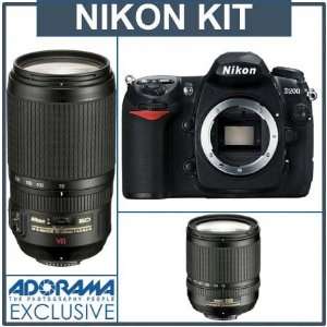  Nikon D200 Digital 10.2mp SLR Camera 2 Lens Zoom Kit 