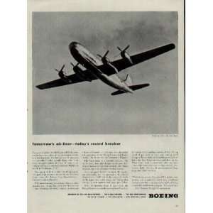  record breaker  1945 Boeing War Bond ad, A1098 