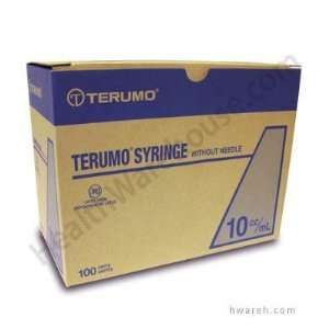  Terumo Luer Lock Tip Syringe without Needle, 10cc, 100 