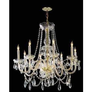   1128 CH CL SAQ 8 Light Crystal Chandelier in Polished Chrome 1128 CH