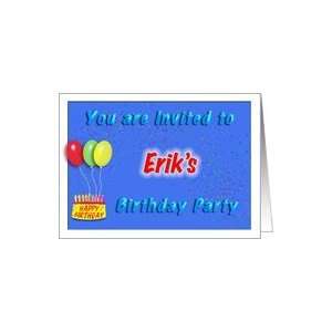  Eriks Birthday, Invitation to the Party Card Toys 