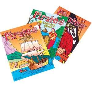  12 Mini Pirate Coloring Books Toys & Games