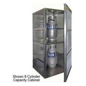  Securall® 12 Cylinder Vertical Lp/Oxygen Cabinet Aluminum 