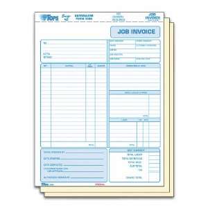  TOPS 3866 Job Invoice, Snap Off Triplicate Form, 8 1/2X11 