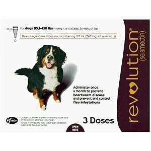  REVOLUTION FOR DOGS 85 130 POUNDS 3 PK