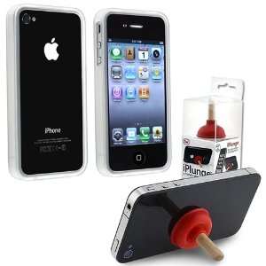  iPlunge Apple® iPhone® iPod® Stand + Clear White Bumper 