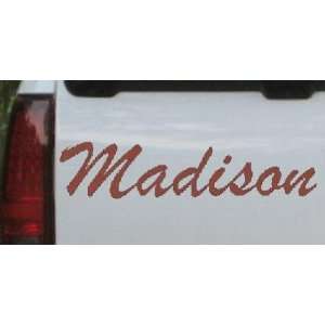  Madison Car Window Wall Laptop Decal Sticker    Brown 22in 