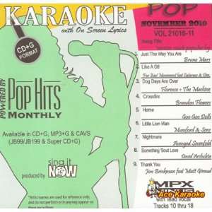  Pop Hits Monthly Pop   November 2010 Karaoke CDG Musical 