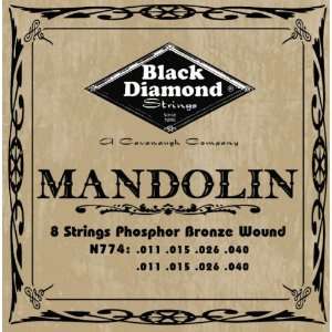   Black Coated Phosphor Bronze Mandolin Strings Musical Instruments