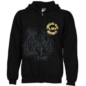  NCAA LSU Tigers Black Zippity Full Zip Hoody Sweatshirt 