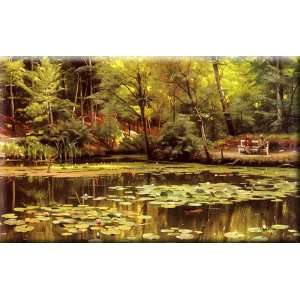  Waterlilies 16x10 Streched Canvas Art by Monsted, Peder 
