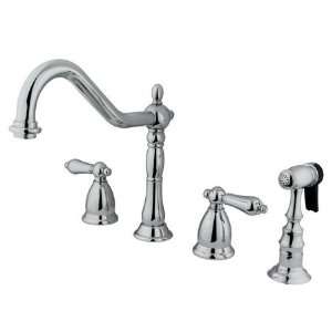Elements of Design ES1791PLBS Heritage Widespread Kitchen Faucet with 
