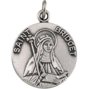   18.00 mm St. Bridget Medal With 18.00 Inch Chain CleverEve Jewelry