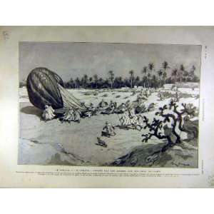    1903 Balloon Eclaireur Arabs Gabes Expedition Print