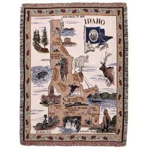  State of Idaho Tapestry Throw Afghan Blanket 50 x 60 