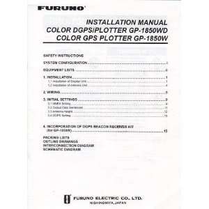 Furuno GP1850W/GP1850WD Color GPS Plotter Installation 