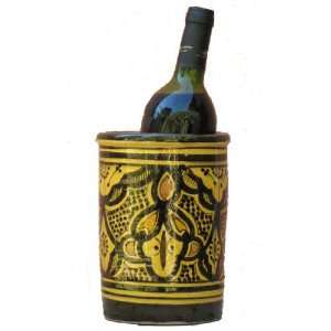 Moroccan Handmade Yellow Safi Wine Cooler,by Treasures of Morocco,Free 