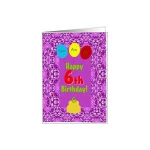 6 Year Old Birthday Card   Balloons Card Toys & Games