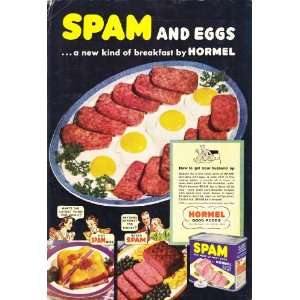  1941 Ad Spam & Eggs Original Vintage Print Ad Everything 