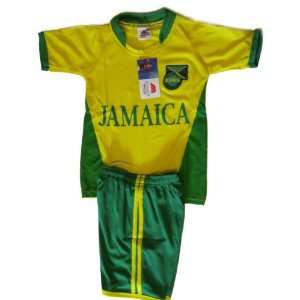  Jamaica Soccer Kids Set T shirt with Shorts Size 16 