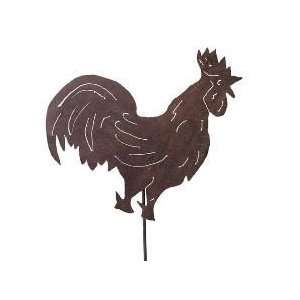  Rusted rooster on stick