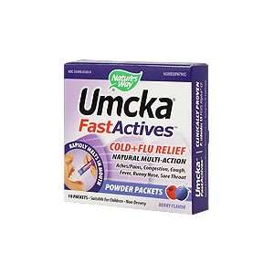  Umcka Fast Actives Cold & Flu Berry   Reduces Bronchial 