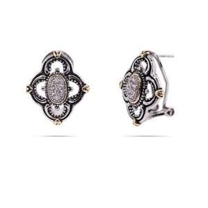  Vintage Style Four Point CZ Earrings Eves Addiction 