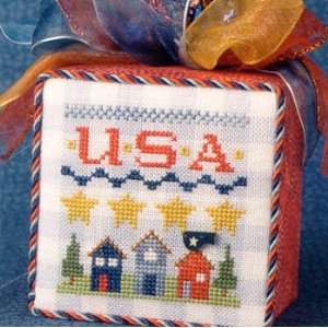  USA Squared (Snippet)   Cross Stitch Pattern Arts, Crafts 