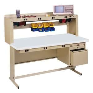  Edsal Complete Electronic Workcenter w/ Plastic Top (72 W 