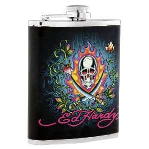  Don Ed Hardy Flames and Vines Hip Flask