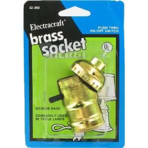 Electracraft Brass Socket Push Thru On/Off Switch #32 360 